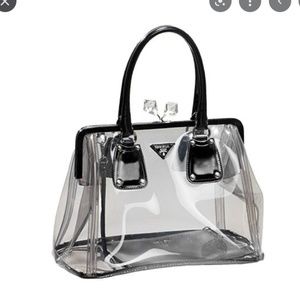 PRADA rare s/s 2010 clear chandelier runway bag Plexi transparent crystal lock